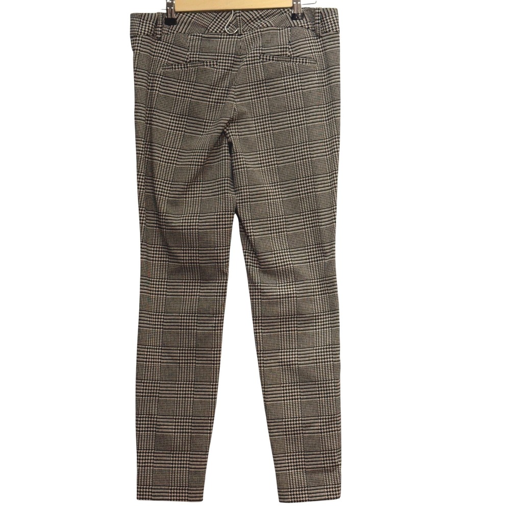 The Limited Ideal Stretch Glen Plaid Ankle Pants Black White P37J9265 Size‎ 8 - Picture 2 of 8
